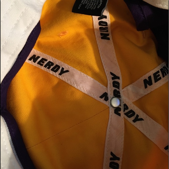Nerdy Purple & Yellow NY Layered Cap - Picture 7 of 16